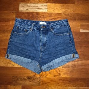High Waisted Denim Mom Shorts